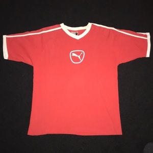Vintage #8 Puma V-Neck Tee